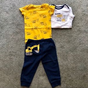 Carter’s 3 piece construction outfit 12 months